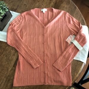 Cardigan Silk Dusty Rose Corbin Collection NWT